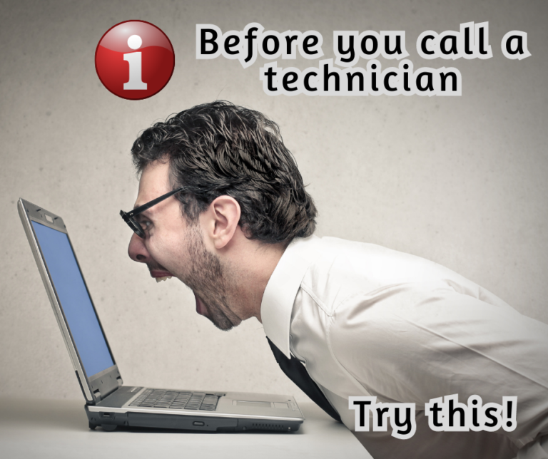 Before contacting a technician